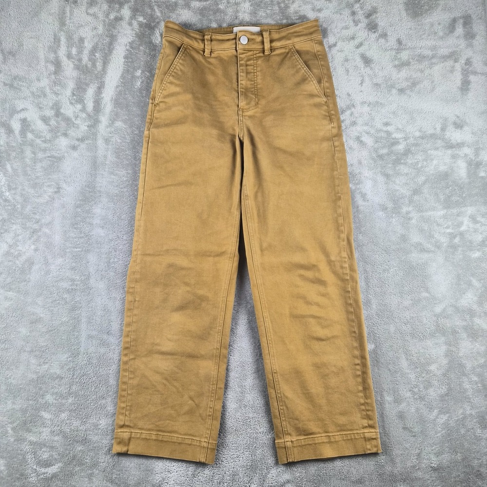 Everlane Jeans Women 4 (fits 28x28) Camel Brown Denim High Rise Straight Cropped